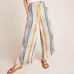Anthropologie Mina Striped Wide Leg Pant